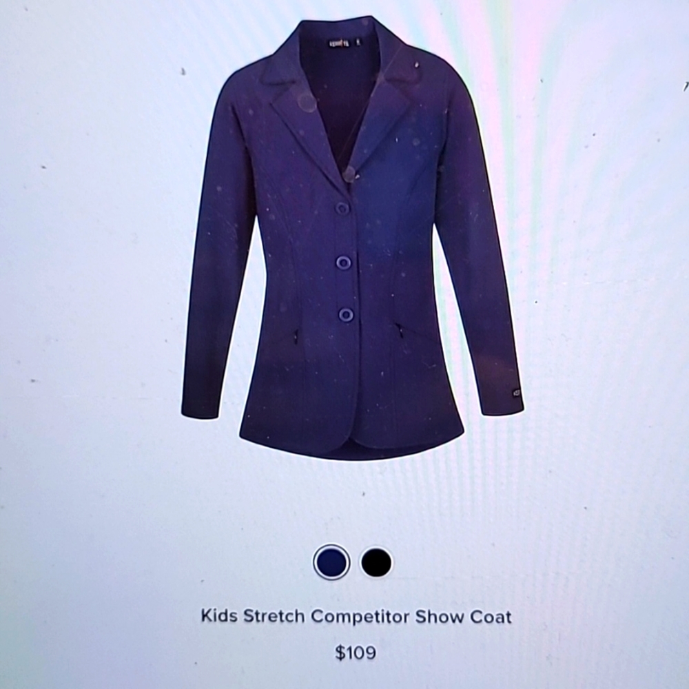 Kerrits horseback riding equestrian formal nay blue show jacket blazer coat